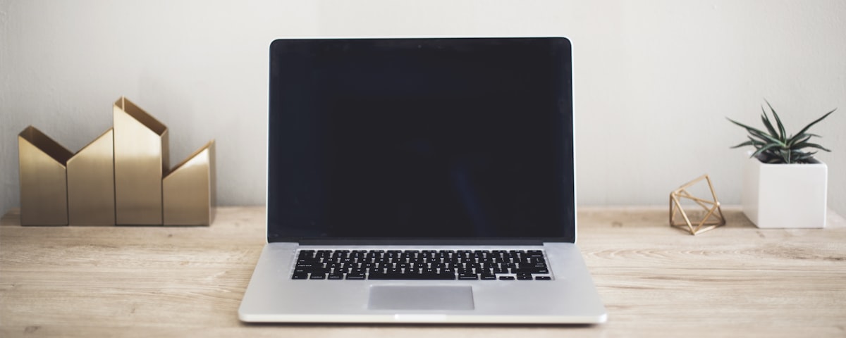 Laptop with screen visible